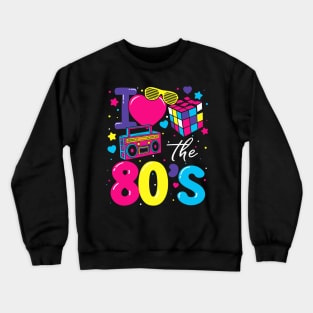 Retro 80's Party Girl Funny Cute Vintage Party Costume Women Crewneck Sweatshirt